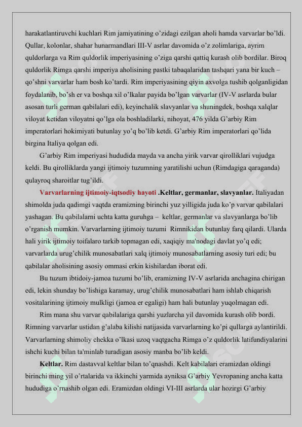 Varvar qirolliklarining ijtimoiy-iqtisodiy holati 3