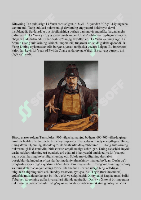“Tan sulolasi hukmronligi davrida Xitoy 2