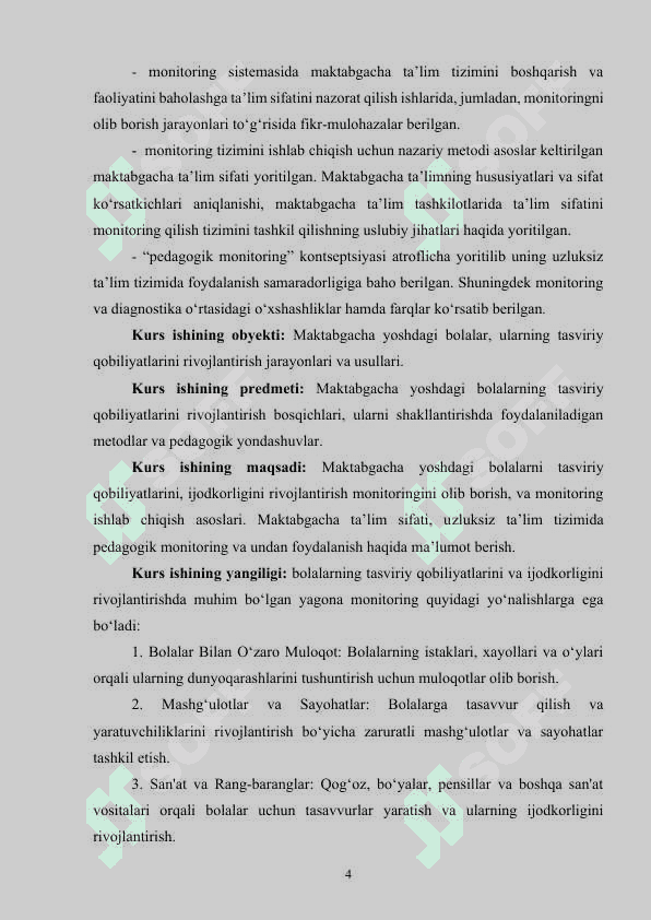 Maktabgacha yoshdagi bolalarning tasviriy qobiliyatlarini rivojlantirish bosqichlari 4