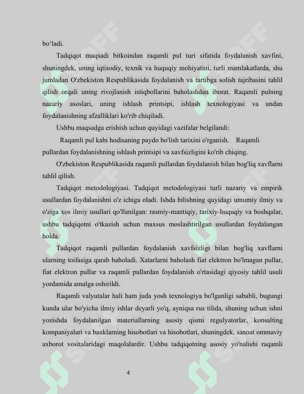 BLOKCHEYN TEXNOLOGIYALARI HAMDA MAYNING VA BITKOIN. ULARNING XUSUSIYATLARI 4