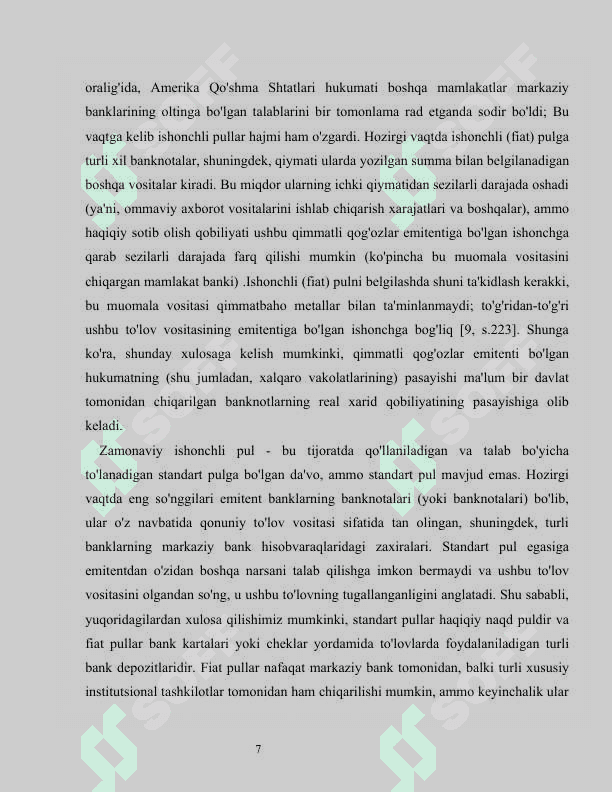BLOKCHEYN TEXNOLOGIYALARI HAMDA MAYNING VA BITKOIN. ULARNING XUSUSIYATLARI 7