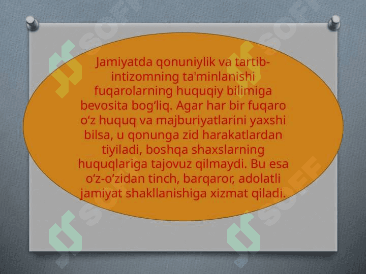 Huquqiy Onglilik va huquqiy savodxonlik 6