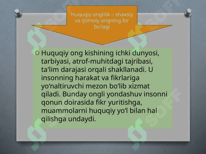 Huquqiy Onglilik va huquqiy savodxonlik 7