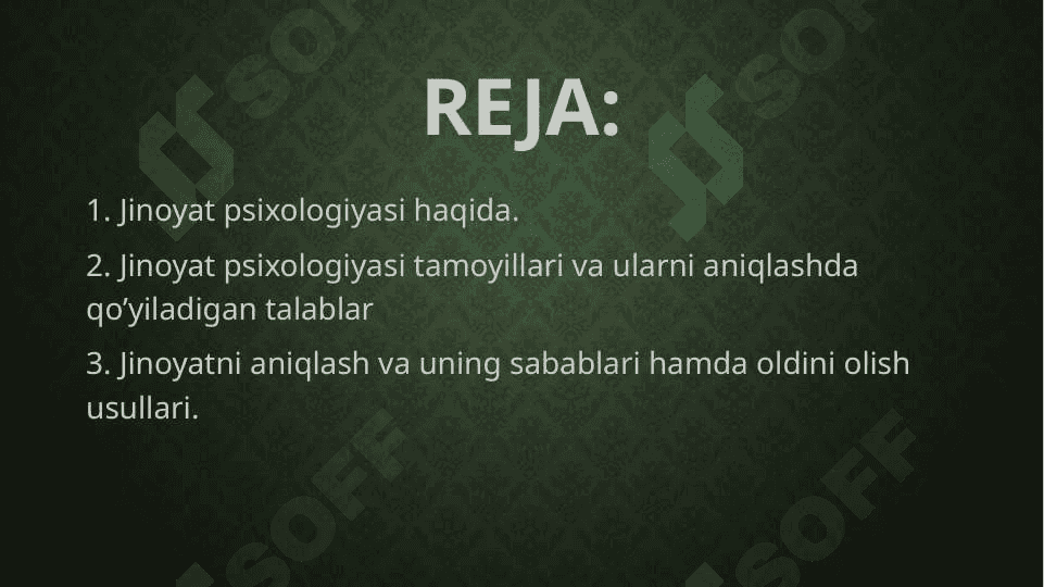 Jinoyatni aniqlashning psixologik xususiyatlari 2