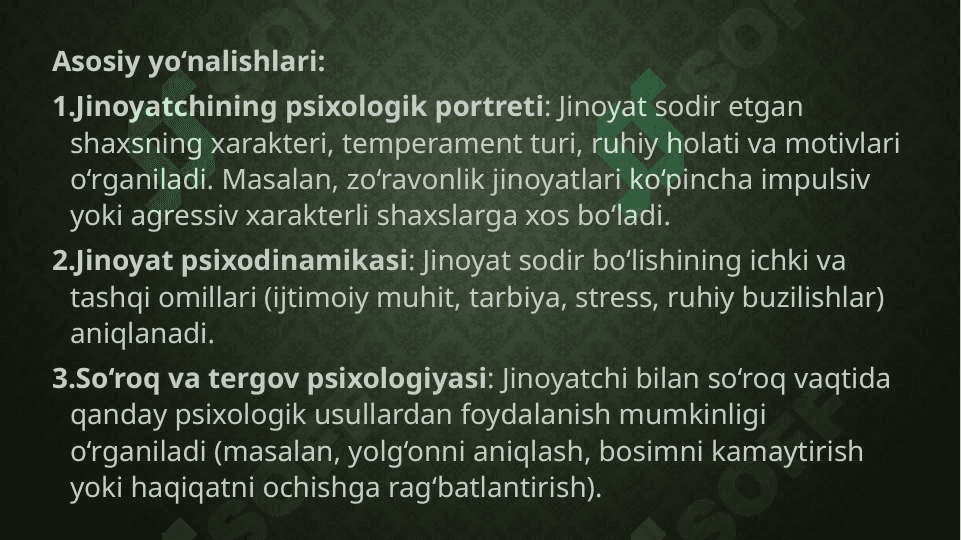 Jinoyatni aniqlashning psixologik xususiyatlari 6