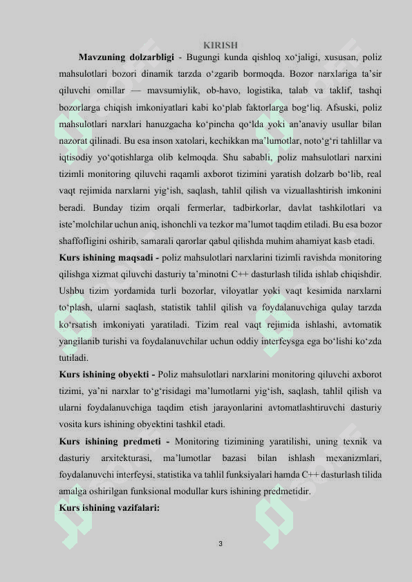 Poliz mahsulotlari narxini tizimli monitoring qilish 3