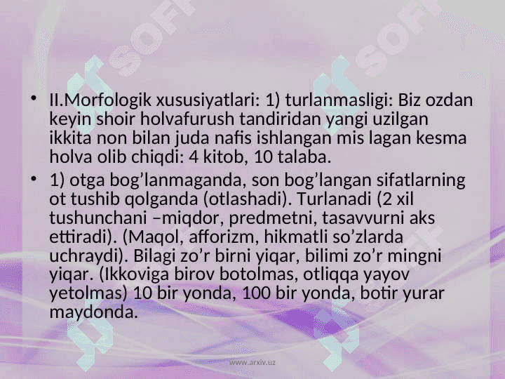 Son so’z turkumi 5