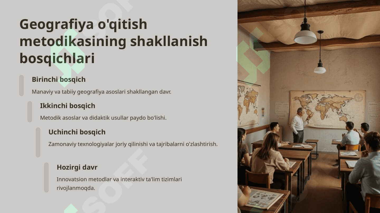 Geografiya metodikasi ta’limotining shakillanishi va rivojlanishi. 3