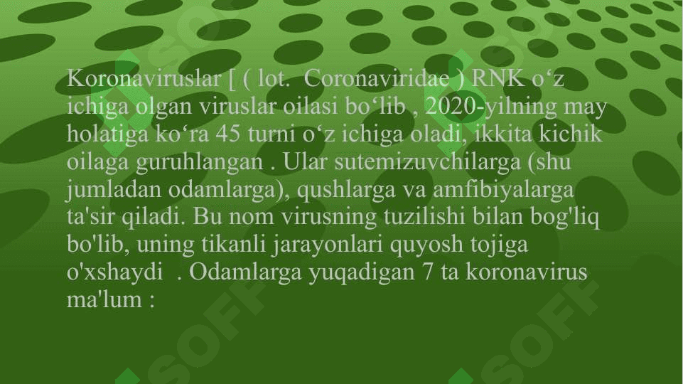 Koronavirus kasalligini kompleks nur tashxisoti yordamida aniqlash 3