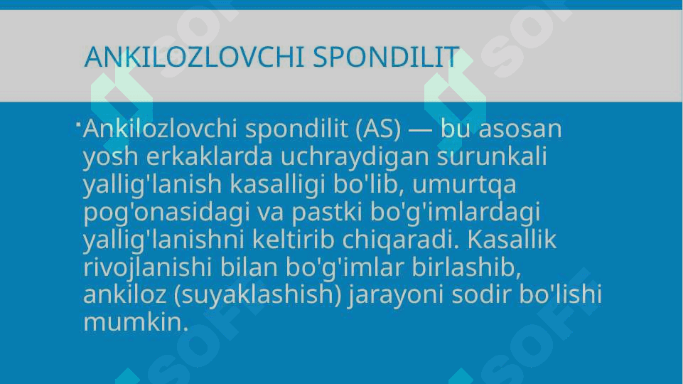 Umurtqa yallig’lanish va degenerativ distrofik kasalliklari 3