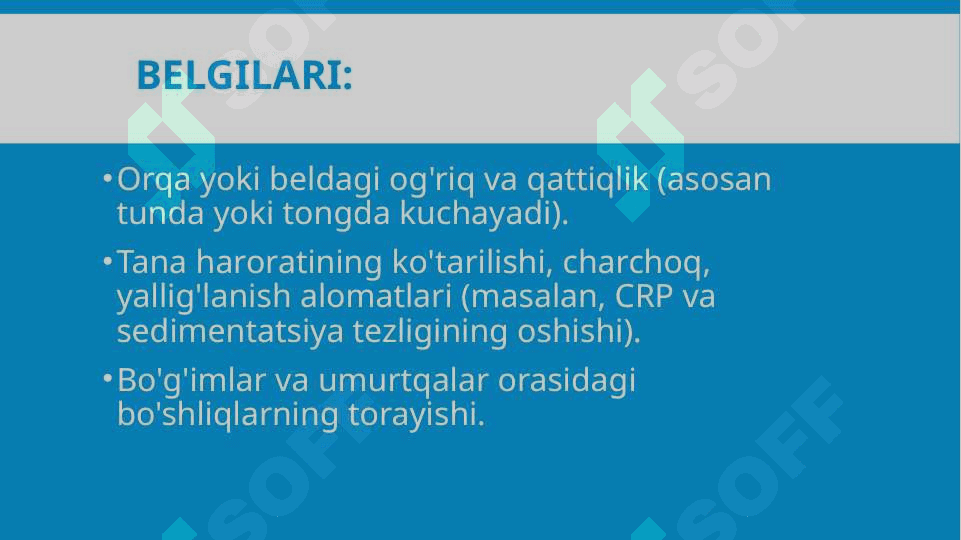 Umurtqa yallig’lanish va degenerativ distrofik kasalliklari 4