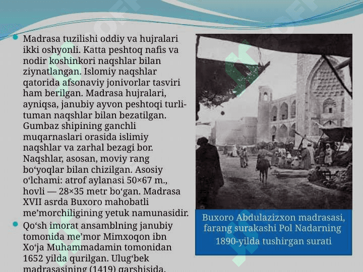 ABDULAZIZXON MADRASASI 4