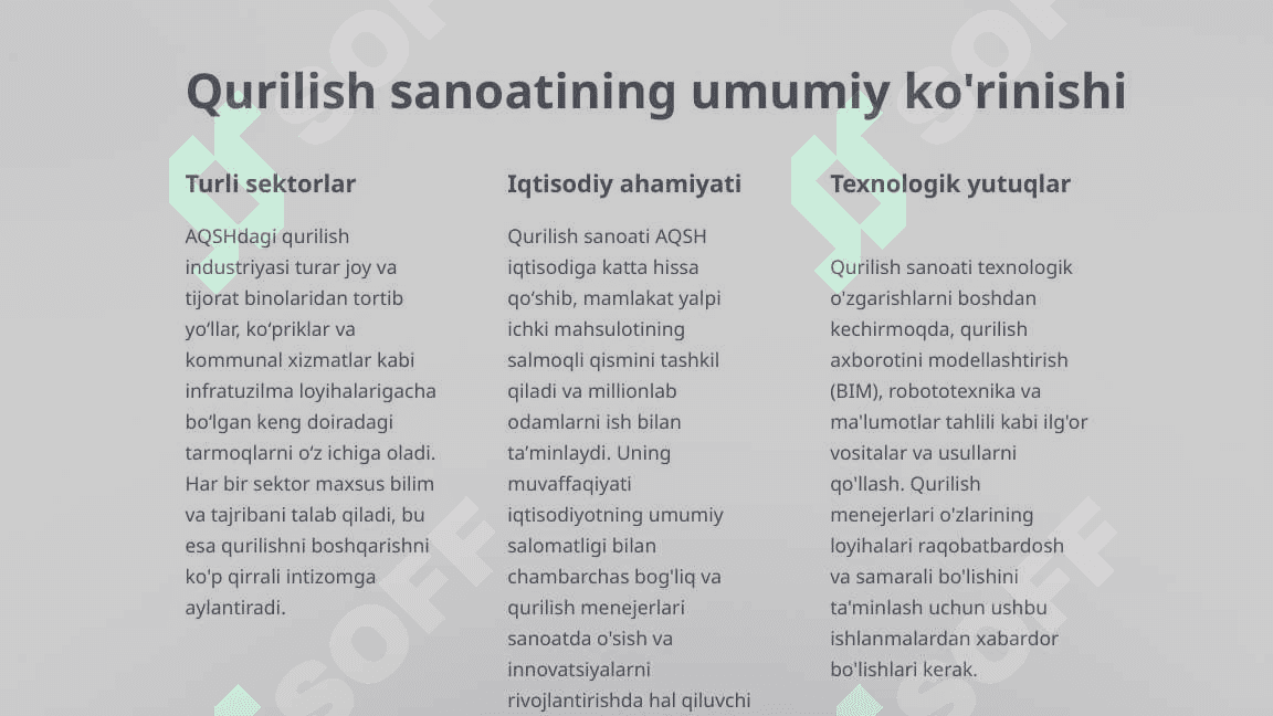 AQShda qurilish menejmentiga kirishAQShda qurilish menejmentiga kirish 3