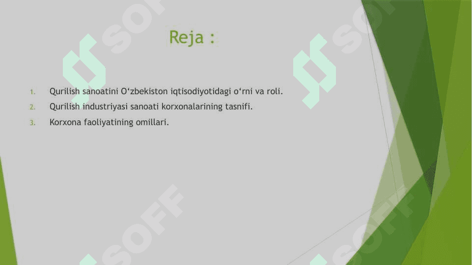 Qurulish sanoatining o’ziga xos xususiyatlari 2