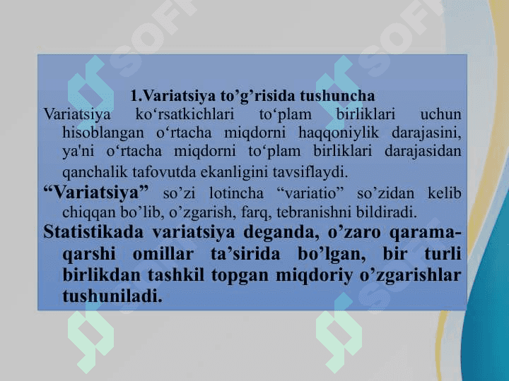 VARIATSION TAXLIL METODI 3