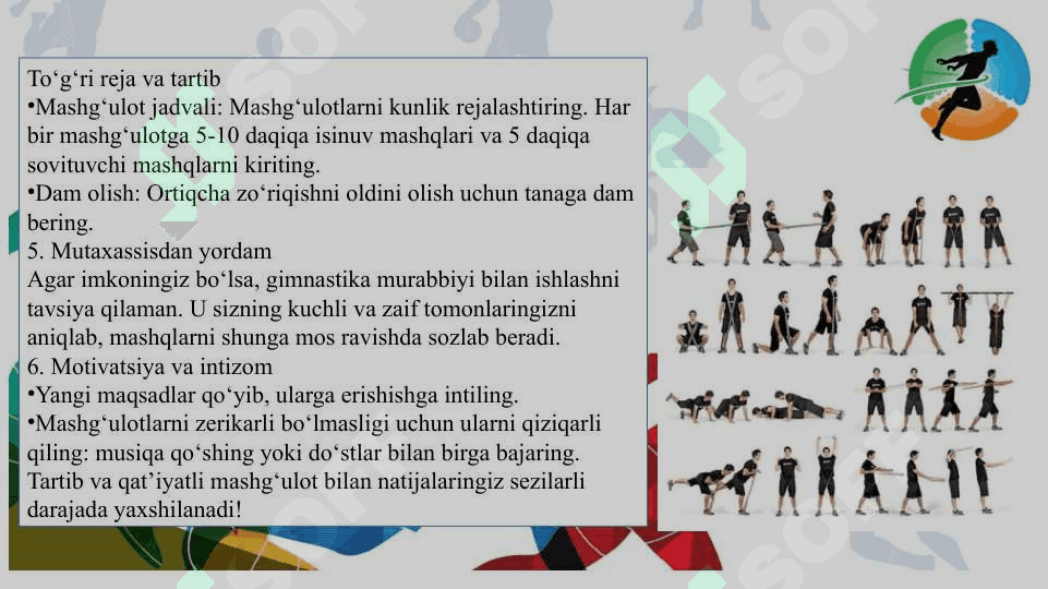 Gimnastika chiqishlarida musiqa jo‘rligi 6