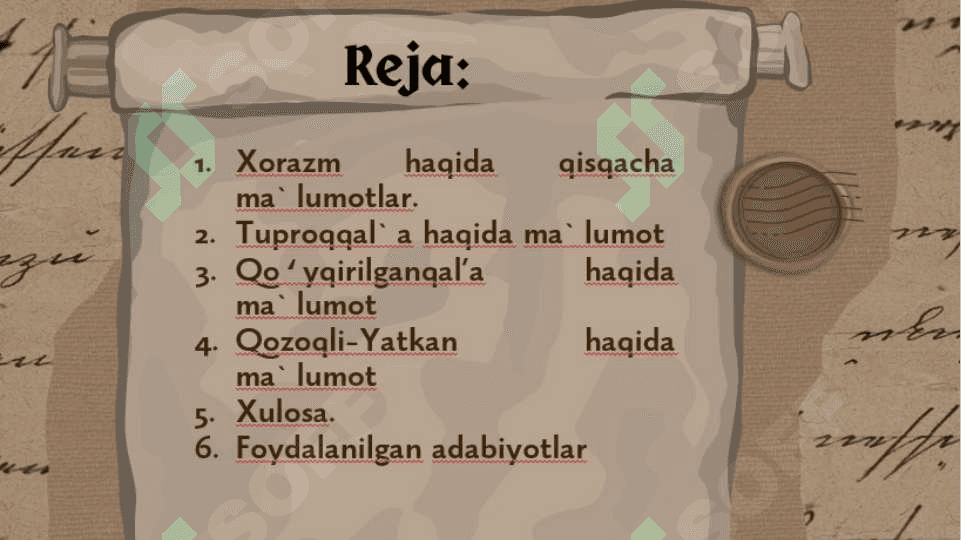 Ahamoniylar davrida Xorazm me'morchilik yodgorliklari (2) 2