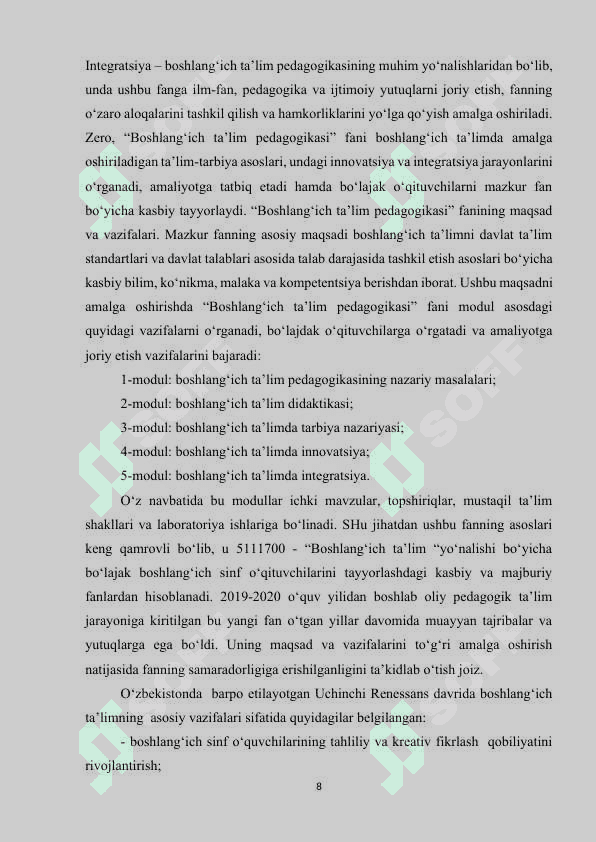 “BOSHLANG‘ICH TA’LIM PEDAGOGIKASI” FANINING BOSHQA FANLAR BILAN ALOQASI..docx 7