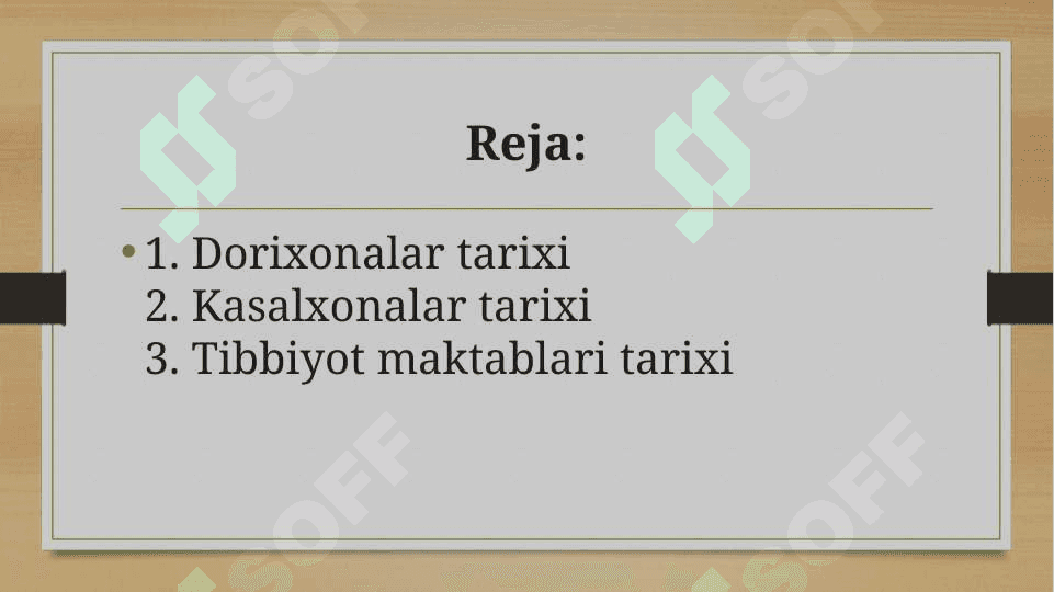 Insoniyat  tarixida  dorixonalar,  kasalxonalar  va  tibbiyot  maktablarining ochilishi 2