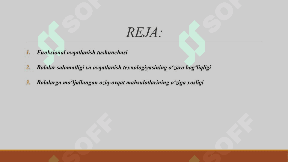 FUNKSIONAL OVQATLANISH VA BOLALAR TEXNOLOGIYASI 2