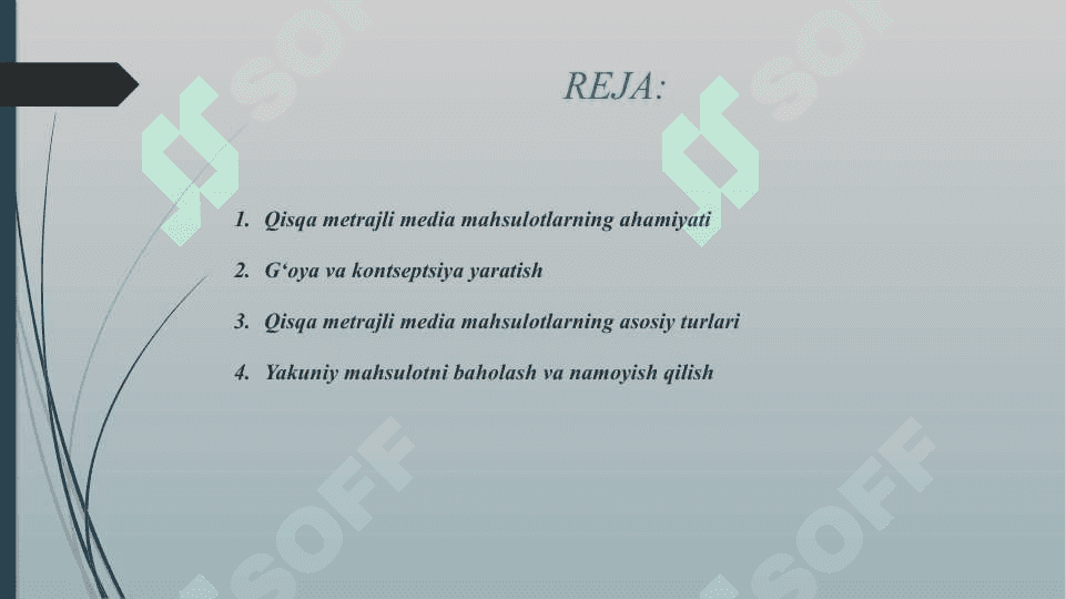 QISQA METRAJLI VIZUAL MEDIA MAHSULOTLAR YARATISH 2