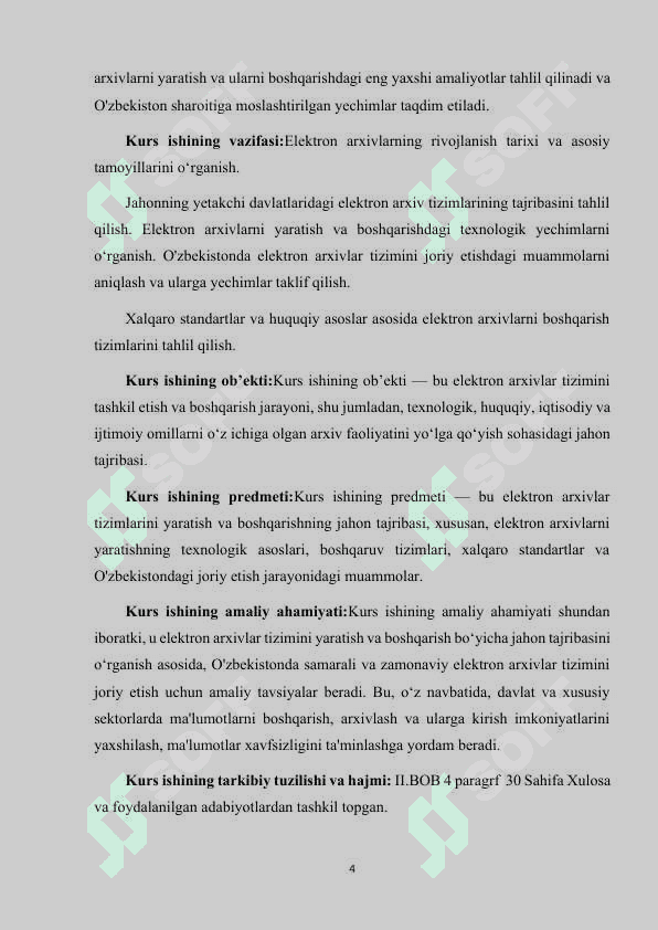 ELEKTRON ARXIVLAR FAOLIYATINI YO'LGA QO'YISH BO'YICHA JAHON TAJRIBASI 4