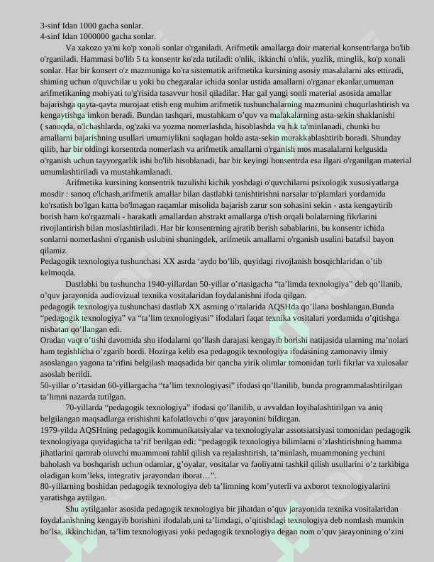 Arifmetik masalalar yechishga o'rgatish metodikasi. 3