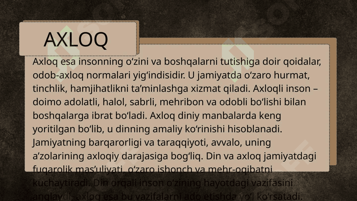 G'azzoliyning Tavba asari asosida "Din va axloq" 4