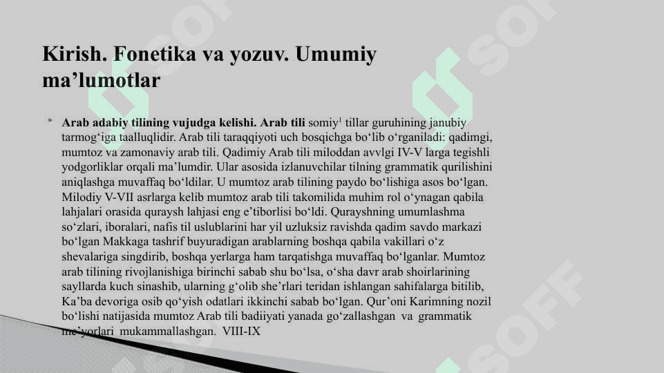 Fonetika va yozuv. Umumiy ma’lumotlar 2