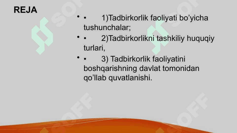 Tadbirkorlik faoliyatini boshqarishning huquqiy asoslari 2