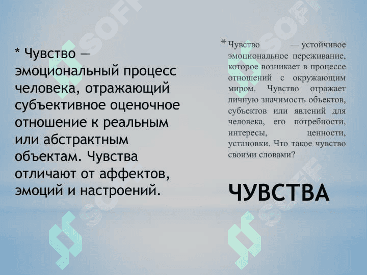 Чувства и Личность 2