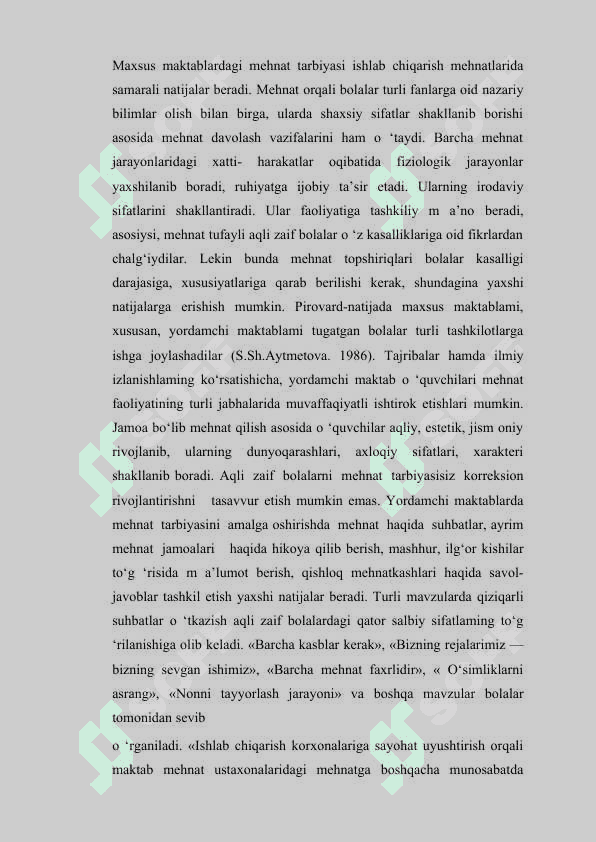 Intellektual kamchiligi bo‘lgan bolalar mehnat ta’limi va madaniy gigiyenik ko‘nikmalarni shakllantirish 2