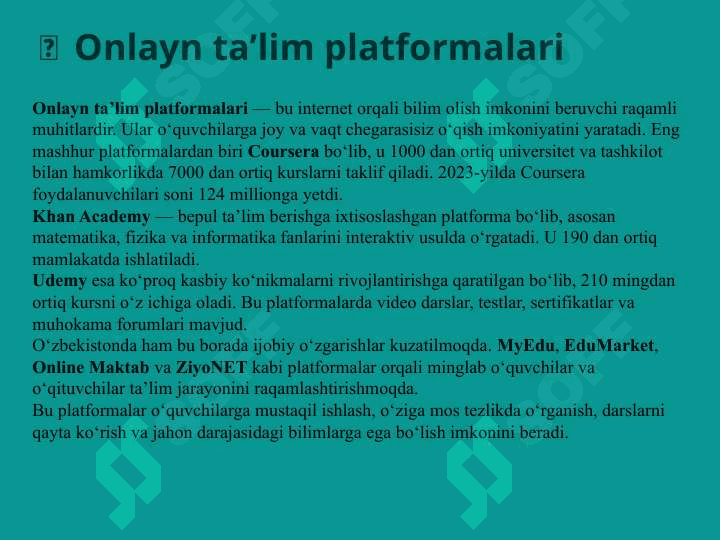 Raqamli texnologiyalar va ularning ta'lim jarayonidagi ahamiyatiahamiyati 4