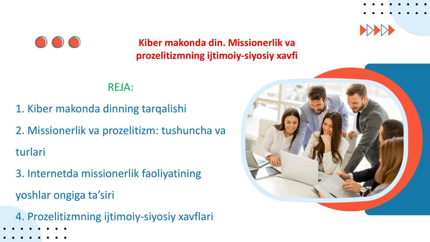 Kiber makonda din. Missionerlik va prozelitizmning ijtimoiy-siyosiy xavfi