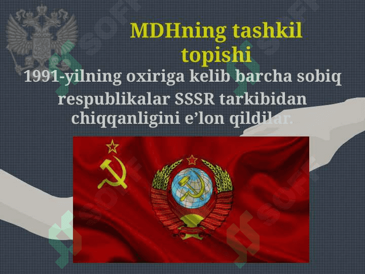 SOVET DAVLATINING TANAZZULGA YUZ TUTISHI 2