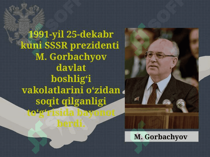 SOVET DAVLATINING TANAZZULGA YUZ TUTISHI 4