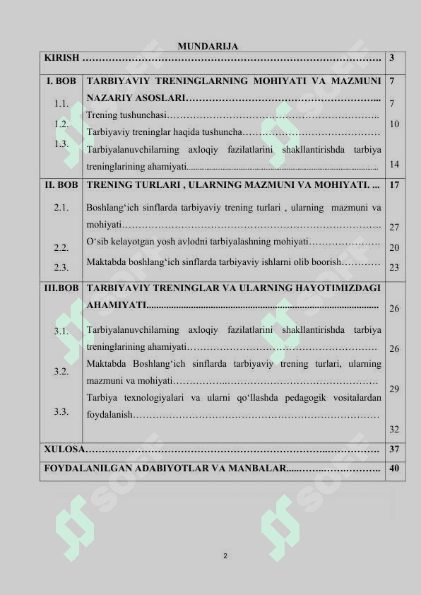 BOSHLANG‘ICH SINFLARDA TARBIYA JARAYONINI MOHIYATI VA MAZMUNI 2