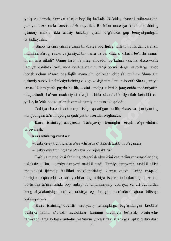 BOSHLANG‘ICH SINFLARDA TARBIYA JARAYONINI MOHIYATI VA MAZMUNI 5