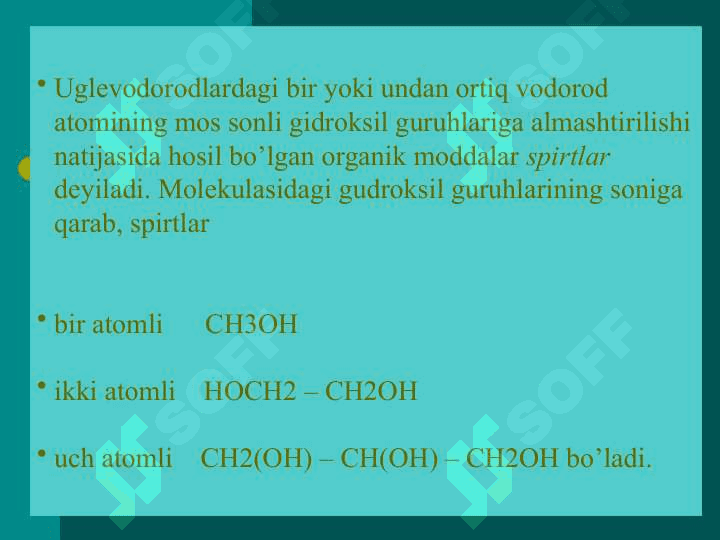 Spirtlarni xushbo'y xidli organik  moddalar olishdagi ahamiyati 2