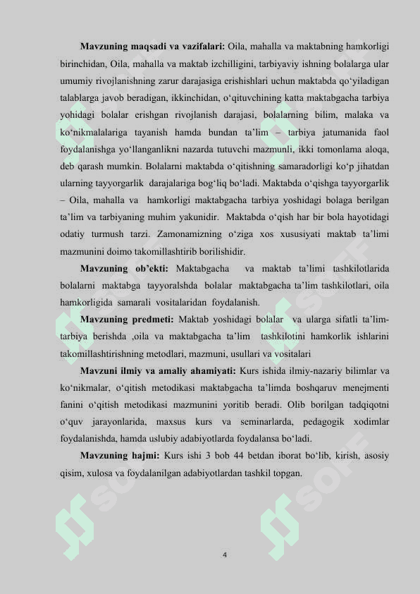 MAKTAB, OILA VA MAHALLA BILAN HAMKORLIKDA OLIB BORILADIGAN IJTIMOIY HAMKORLIK FAOLIYATI 4