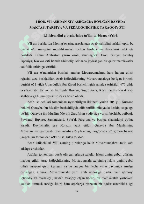 BOLANING BO‘SH VAQTINI TASHKIL ETISHDA ISLOM TA’LIMOTIDAN FOYDALANISH 6
