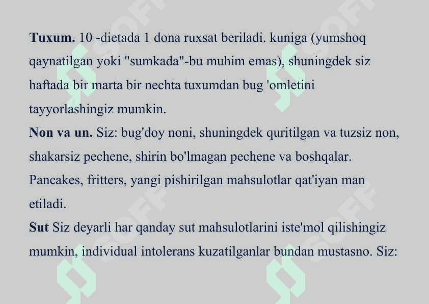 10-parhez sto'li. Diyet jadvali 10 yurak, qon tomirlari va asab tizimi kasalliklari uchun tibbiy ovqatlanish xususiyatlari 6