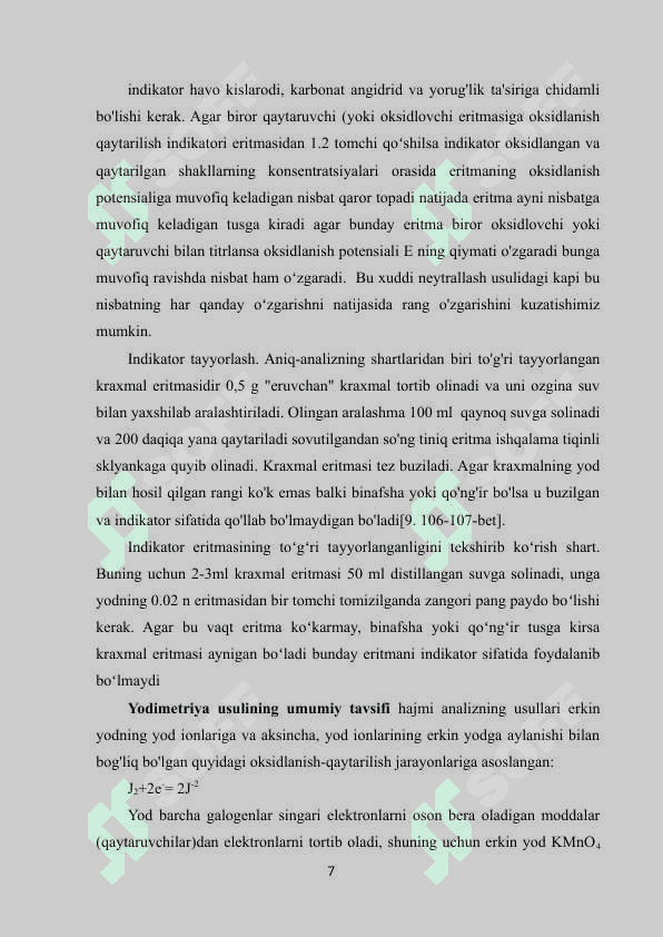 Yodometrik usul 7