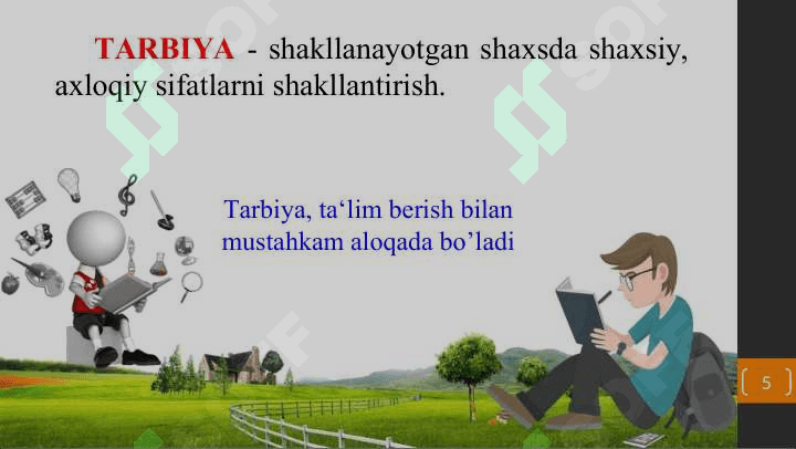 TARBIYAVIY ISHLAR METODIKASI FANINING MAQSAD VA VAZIFALARI 5