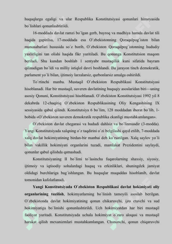 O`zbеkistonning mustaqil taraqqiyoti yillaridagi tarixiga oid yozma manbalar 4