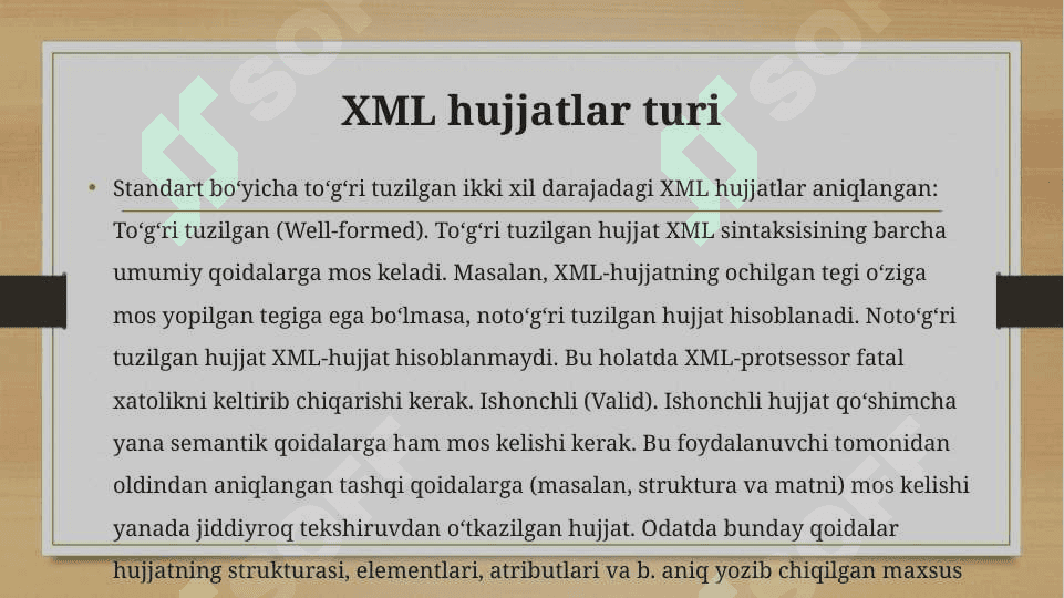 XMLda ma’lumotlar bazasini tasvirlash 3