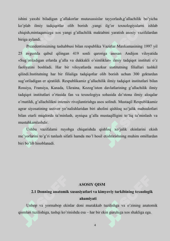DON MAHSULOTLARI (kurs ishi) 4