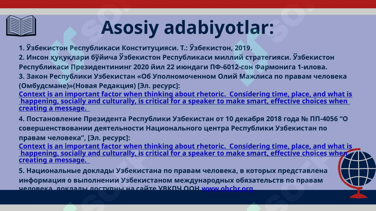 INSONNING HUQUQ VA ERKINLIKLARI 3