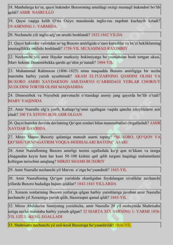 Test tarixdan javoblar 2024 2