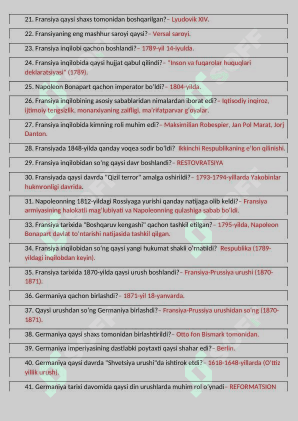 Tarixdan test 2